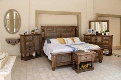 27" Brown Solid Wood One Drawer Nightstand HomeRoots