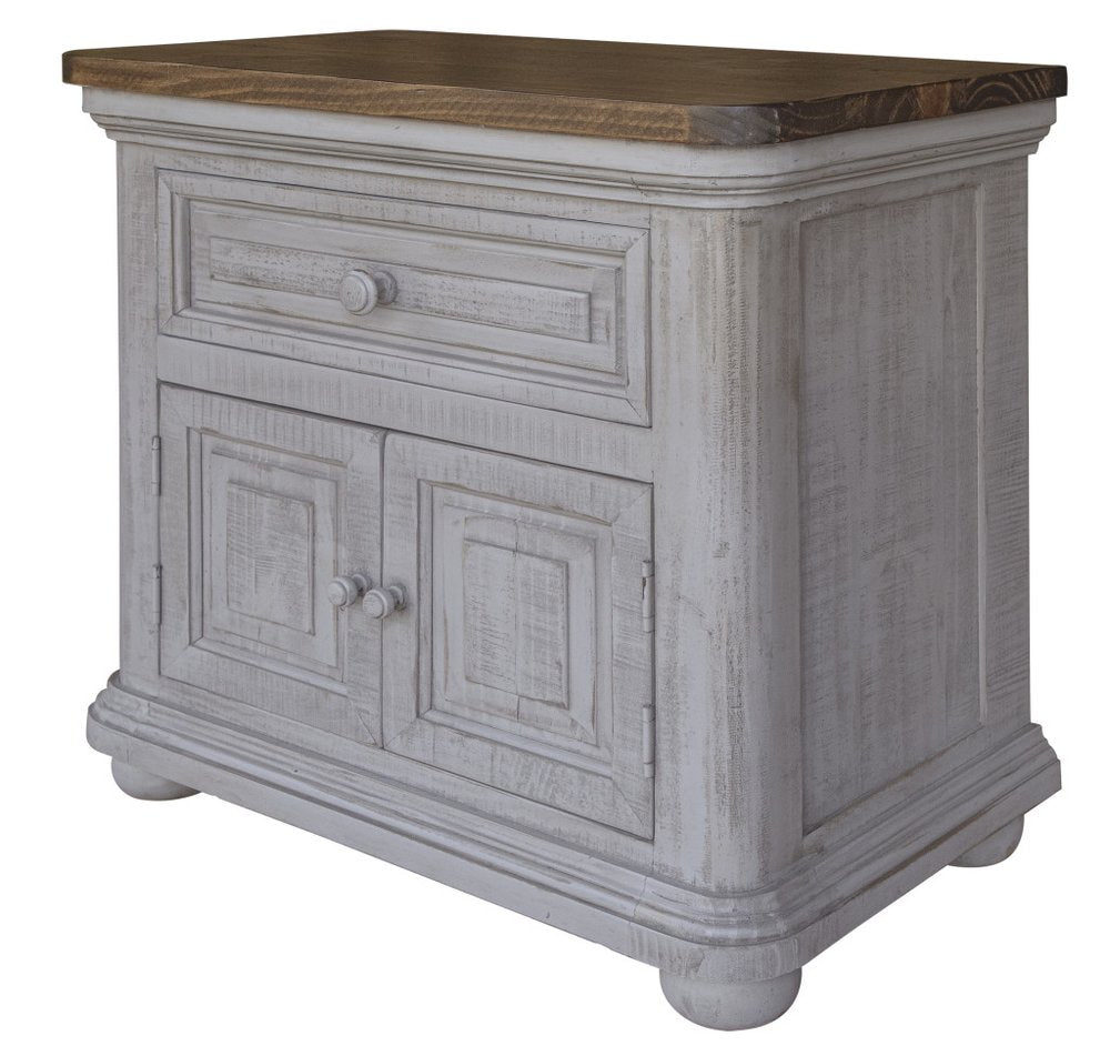 27" Gray One Drawer Nightstand HomeRoots