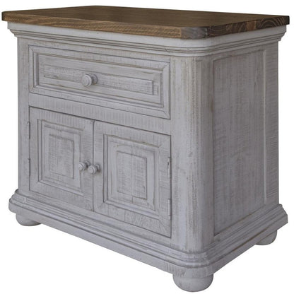 27" Gray One Drawer Nightstand HomeRoots