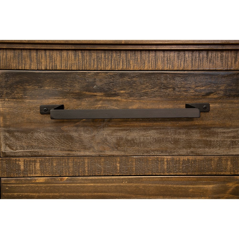 60" Brown Solid and Manufactured Wood Distressed Buffet Table HomeRoots
