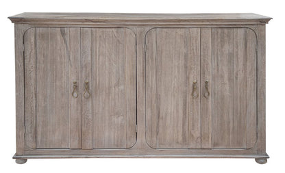 72" Sand Solid and Manufactured Wood Distressed Credenza HomeRoots