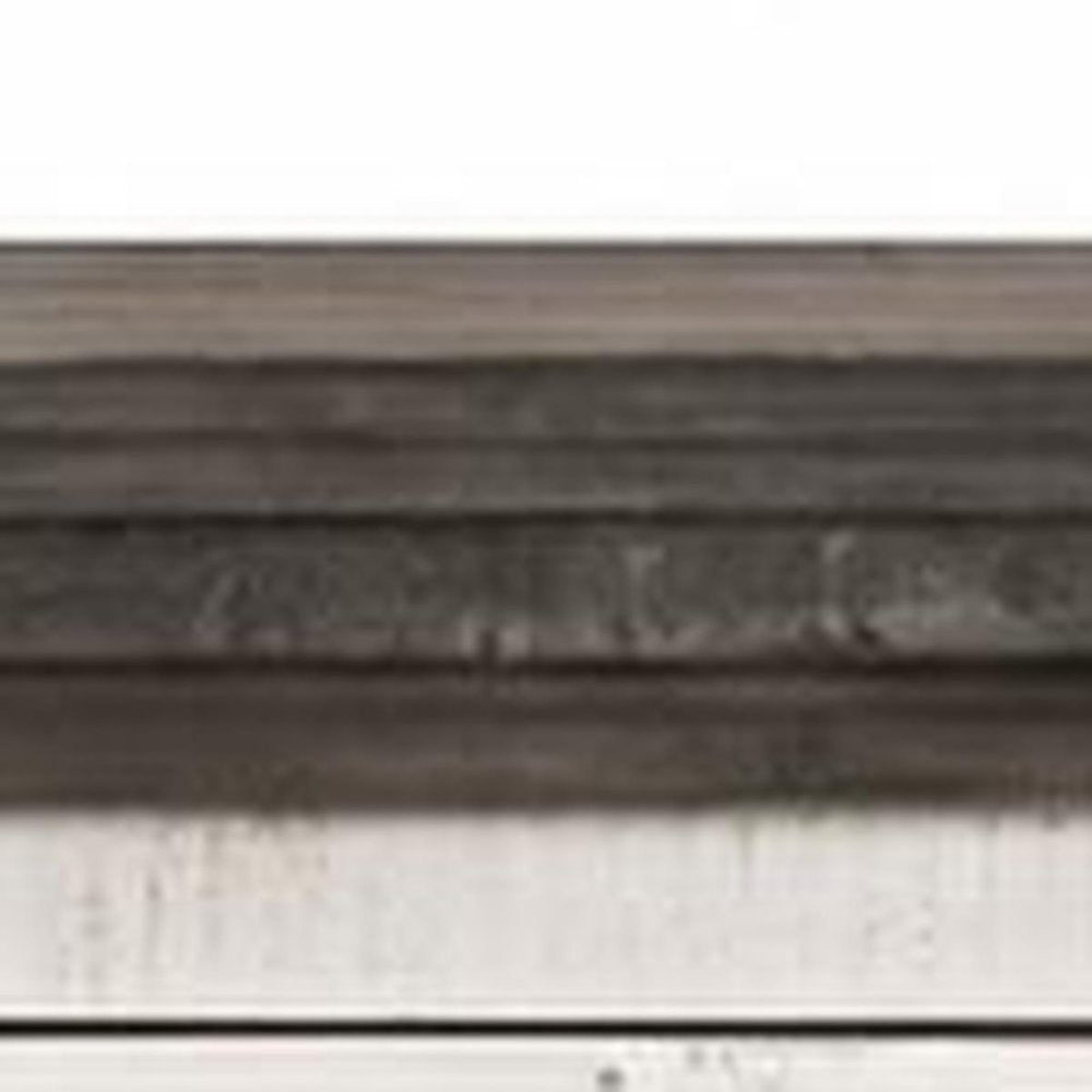 70" Antiqued White Solid and Manufactured Wood Distressed Buffet Table — view 6