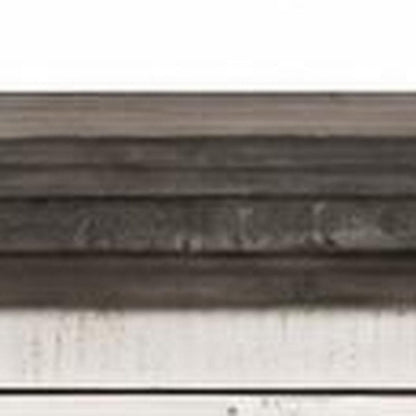 70" Antiqued White Solid and Manufactured Wood Distressed Buffet Table