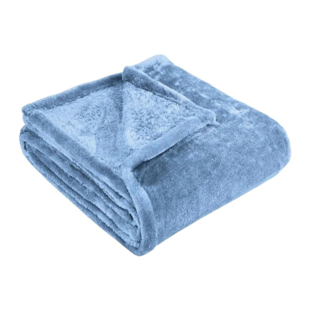 50" X 60" Blue Fleece Plush Throw Blanket