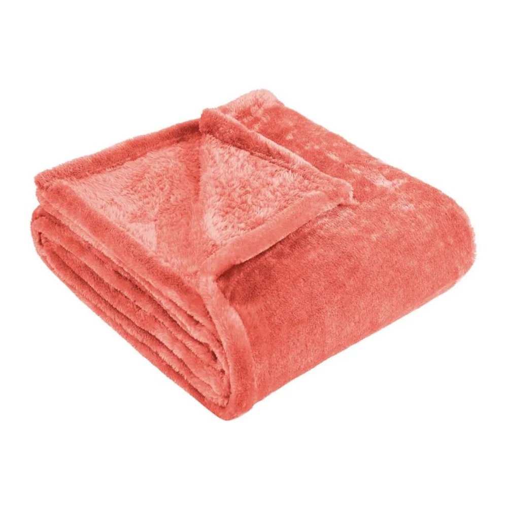 14" X 15" Coral Fleece Plush Throw Blanket — view 1