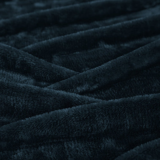 50" X 60" Navy Blue Fleece Plush Throw Blanket