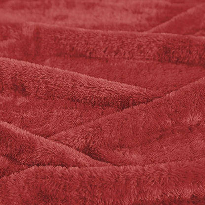 50" X 60" Red Fleece Plush Throw Blanket