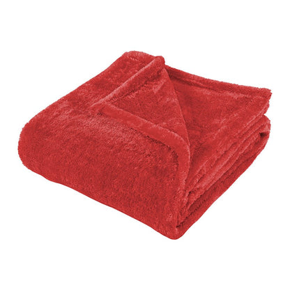 50" X 60" Red Fleece Plush Throw Blanket