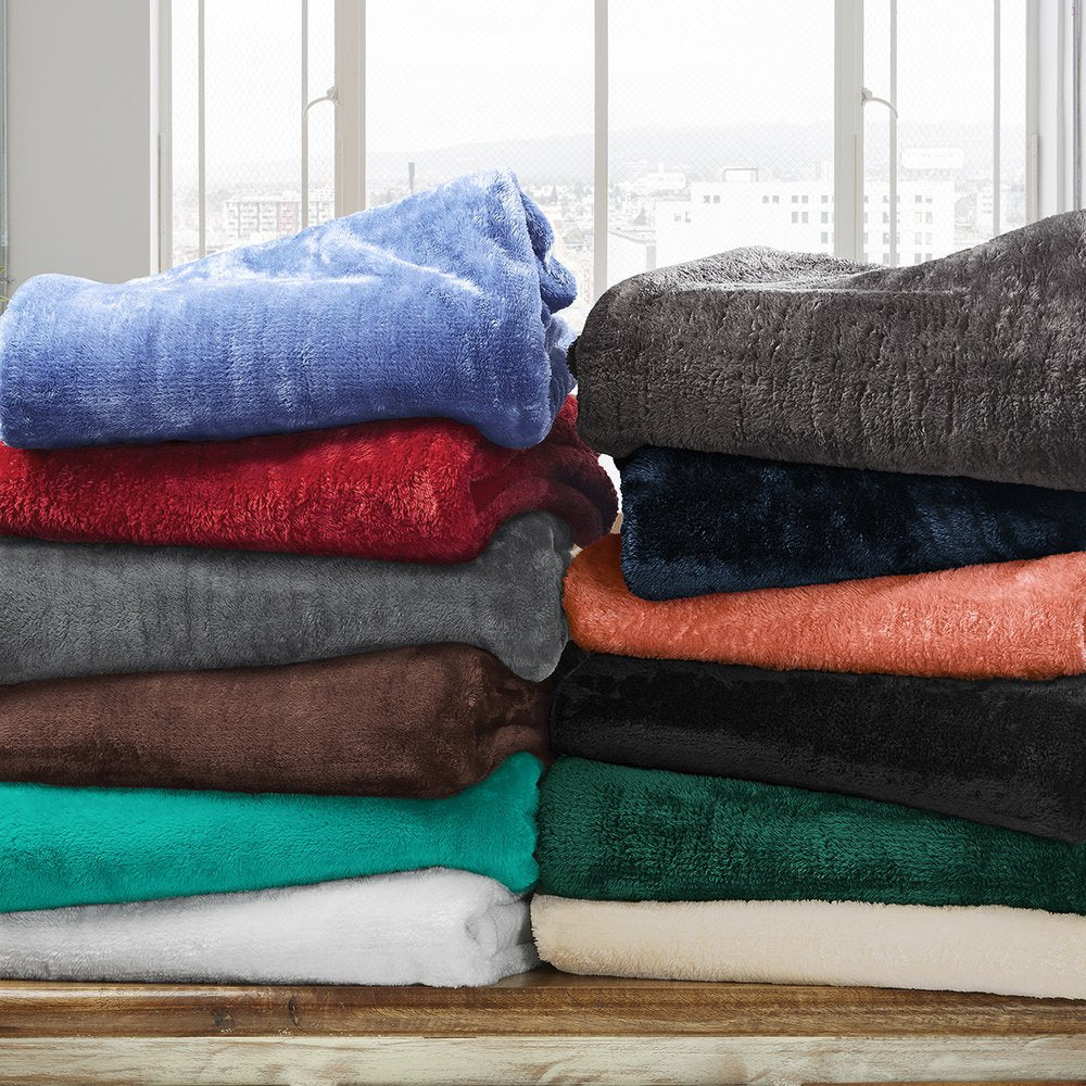 50" X 60" Red Fleece Plush Throw Blanket — view 4