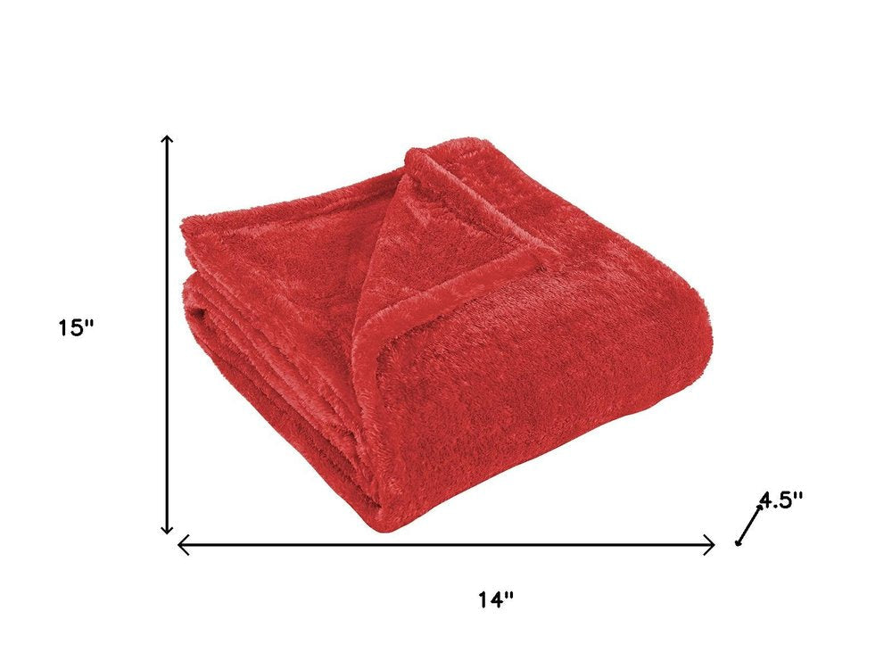 50" X 60" Red Fleece Plush Throw Blanket