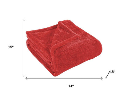 50" X 60" Red Fleece Plush Throw Blanket