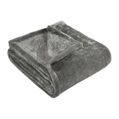 50" X 60" Silver Fleece Plush Throw Blanket