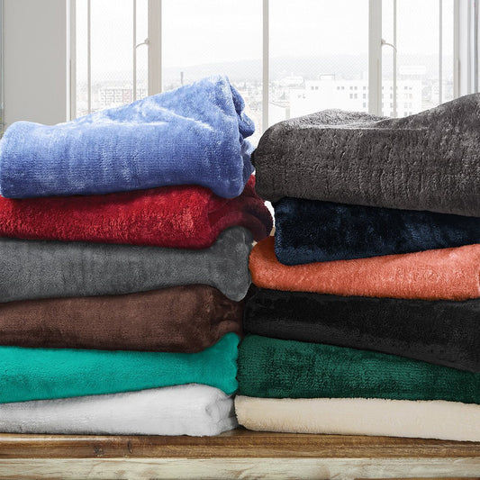 50" X 60" Turquoise Fleece Plush Throw Blanket