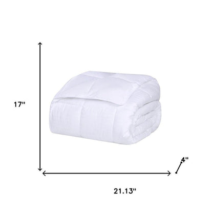 Twin White Cotton Striped Blanket