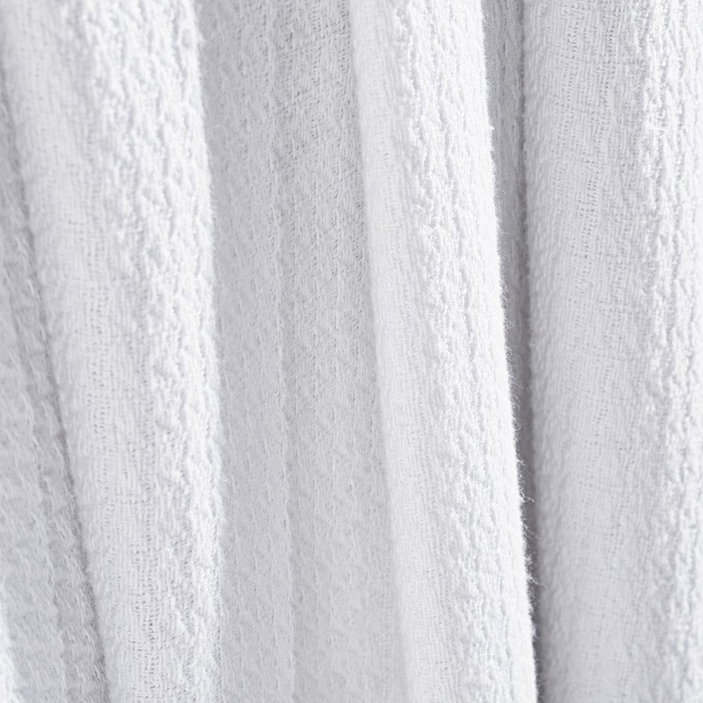 King White Cotton Waffle Weave Honeycomb Blanket — view 3