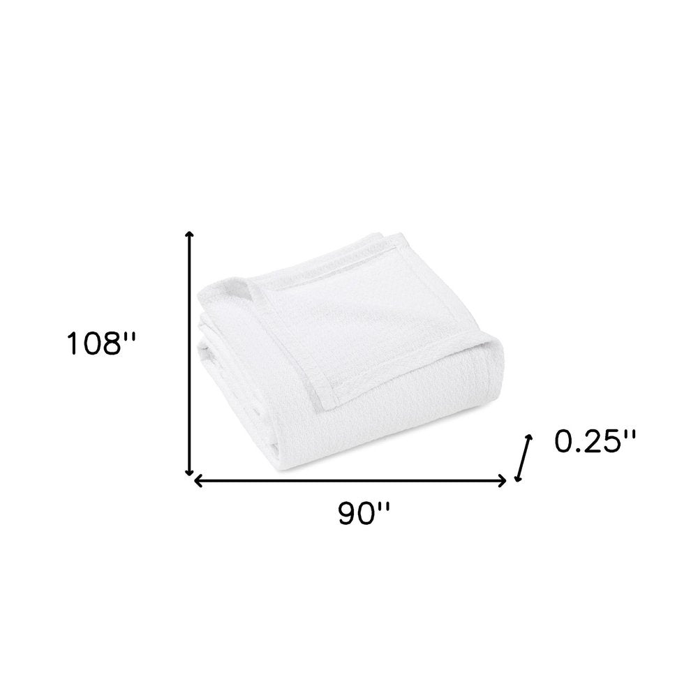 King White Cotton Waffle Weave Honeycomb Blanket — view 8