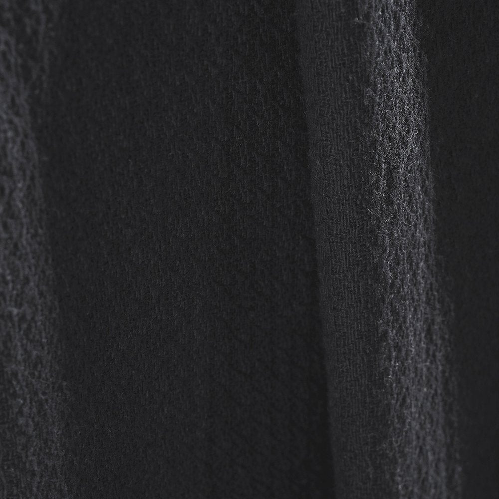 Twin Black Cotton Waffle Weave Blanket — view 3
