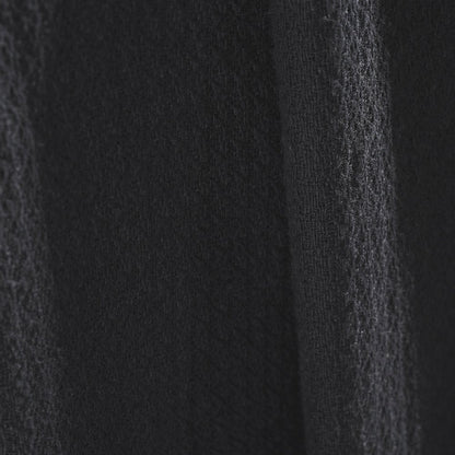 Twin Black Cotton Waffle Weave Blanket