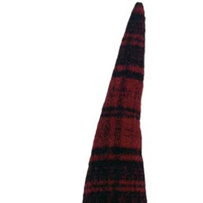 24" Red Gray And White Fabric Christmas Santa Standing Gnome HomeRoots