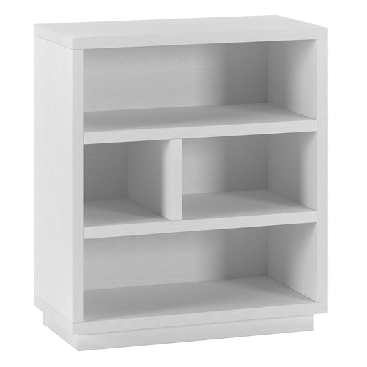 32" White Four Tier Standard Bookcase - FurniFindUSA