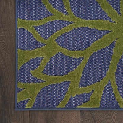 4' X 6' Blue Yellow and Green Indoor Outdoor Area Rug HomeRoots
