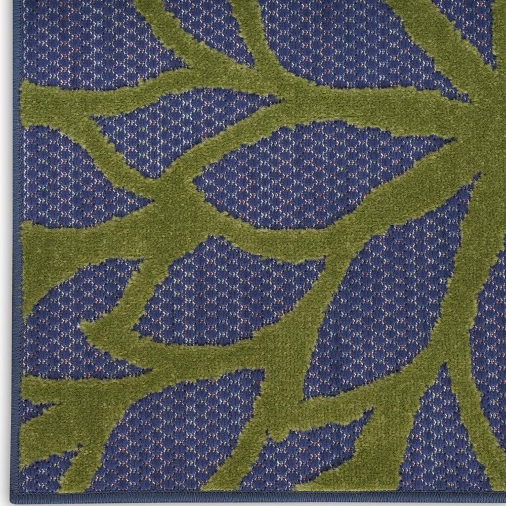 4' X 6' Blue Yellow and Green Indoor Outdoor Area Rug — view 11