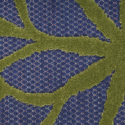 4' X 6' Blue Yellow and Green Indoor Outdoor Area Rug HomeRoots