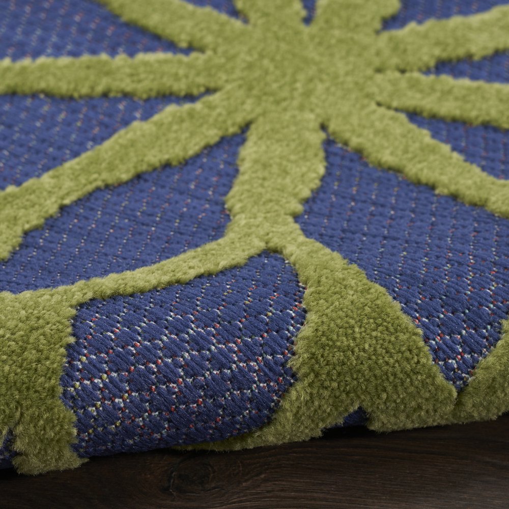 4' X 6' Blue Yellow and Green Indoor Outdoor Area Rug HomeRoots