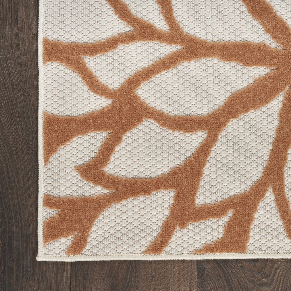 4' X 6' Ivory Green And Blue Indoor Outdoor Area Rug — view 2