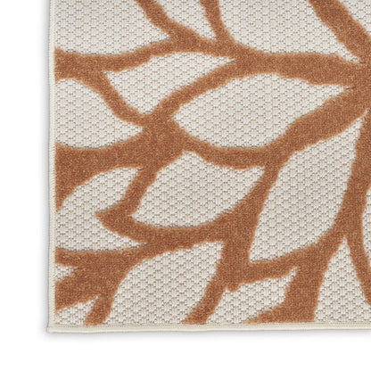 4' X 6' Ivory Green And Blue Indoor Outdoor Area Rug HomeRoots