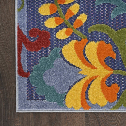 6' X 9' Blue Yellow And Green Indoor Outdoor Area Rug HomeRoots