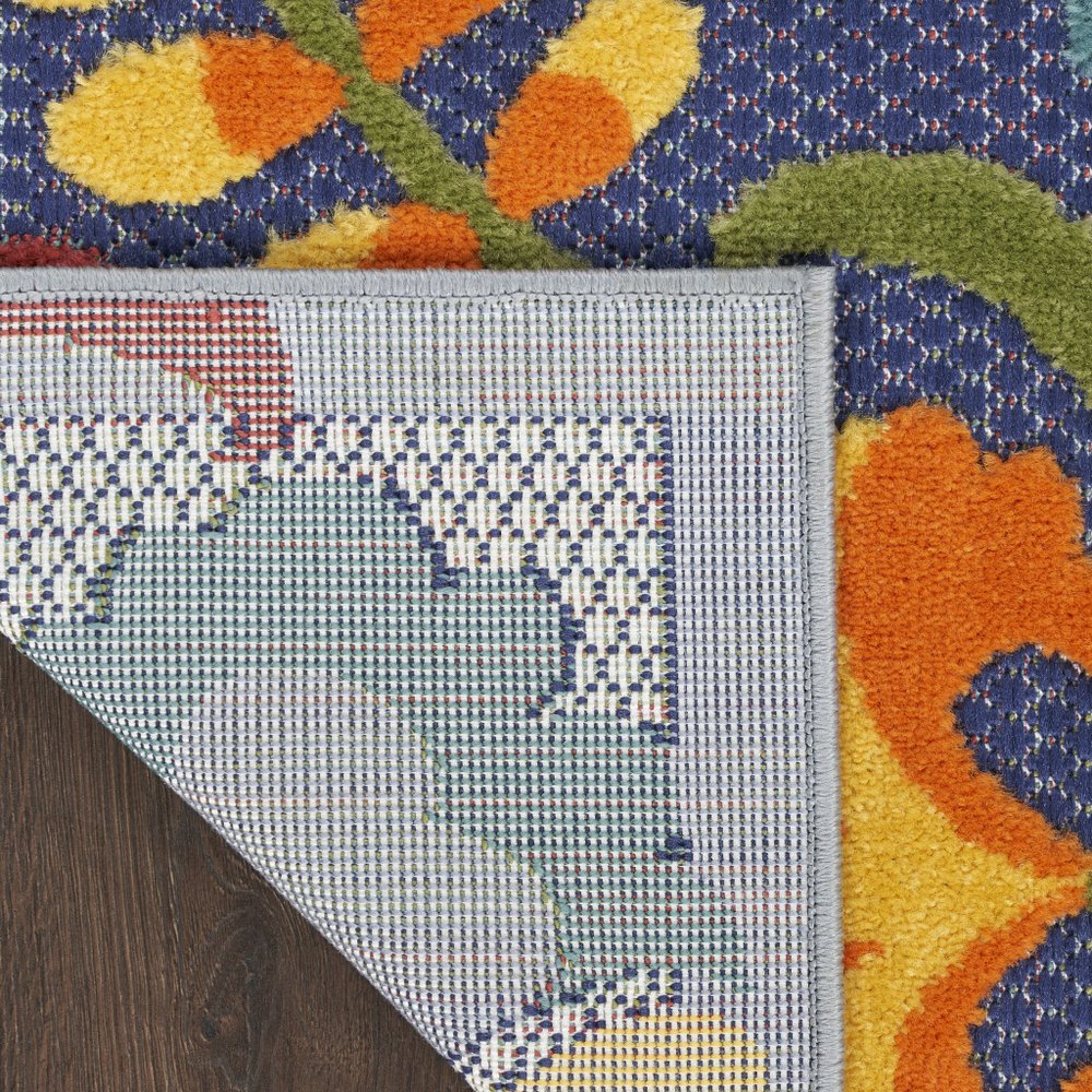 6' X 9' Blue Yellow And Green Indoor Outdoor Area Rug — view 6