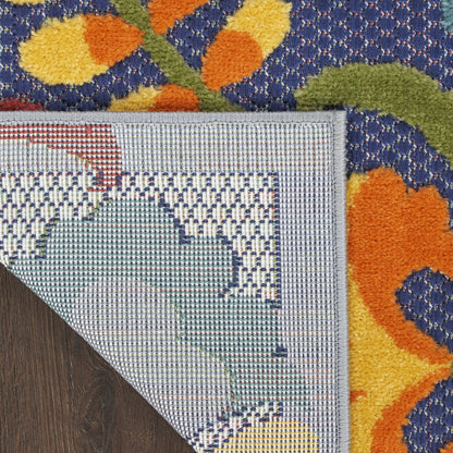 6' X 9' Blue Yellow And Green Indoor Outdoor Area Rug HomeRoots