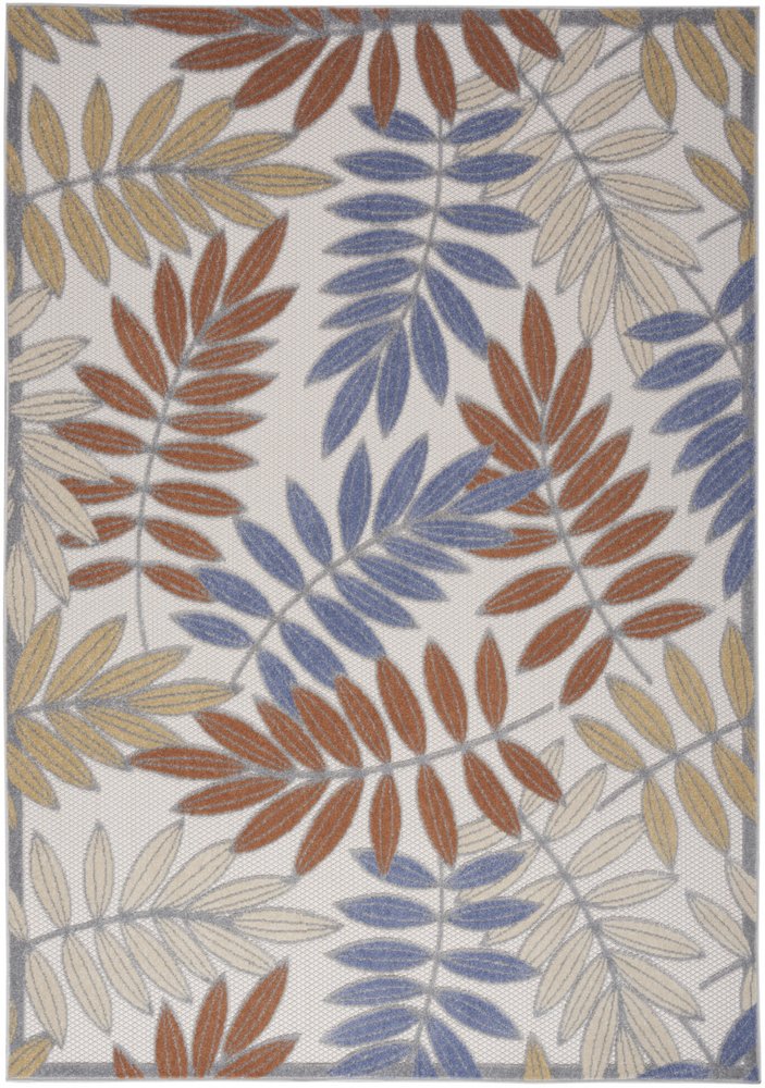 4' X 6' Blue Indoor Outdoor Area Rug HomeRoots