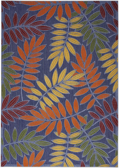6' X 9' Orange Green And Blue Indoor Outdoor Area Rug HomeRoots