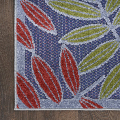 5' X 7' Orange Green And Blue Indoor Outdoor Area Rug HomeRoots