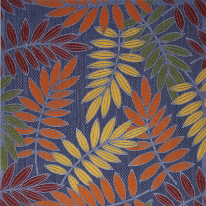 5' X 7' Orange Green And Blue Indoor Outdoor Area Rug HomeRoots