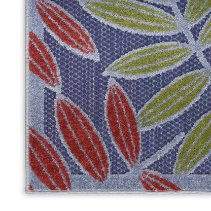 5' X 7' Orange Green And Blue Indoor Outdoor Area Rug HomeRoots