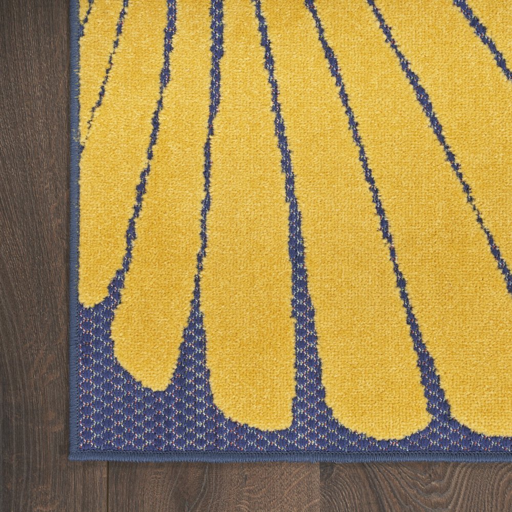 6' X 9' Orange Green And Blue Indoor Outdoor Area Rug HomeRoots