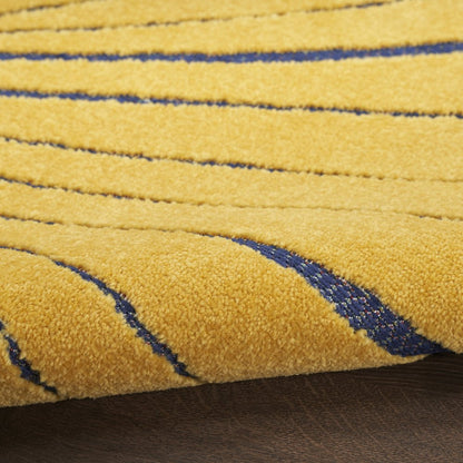6' X 9' Orange Green And Blue Indoor Outdoor Area Rug