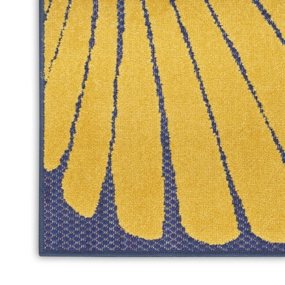 6' X 9' Orange Green And Blue Indoor Outdoor Area Rug