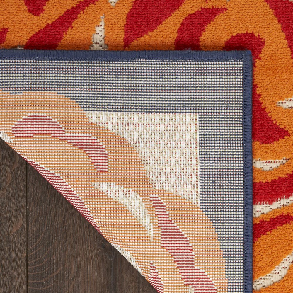 3' X 4' Ivory Orange and Blue Floral Indoor Outdoor Area Rug HomeRoots