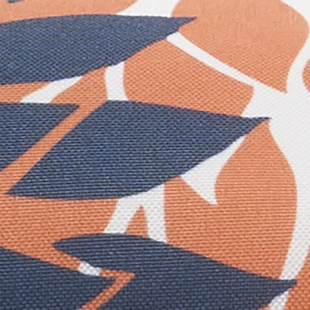 6" X 20" Orange Green and Blue Bolster Floral Indoor Outdoor Throw Pillow — view 3