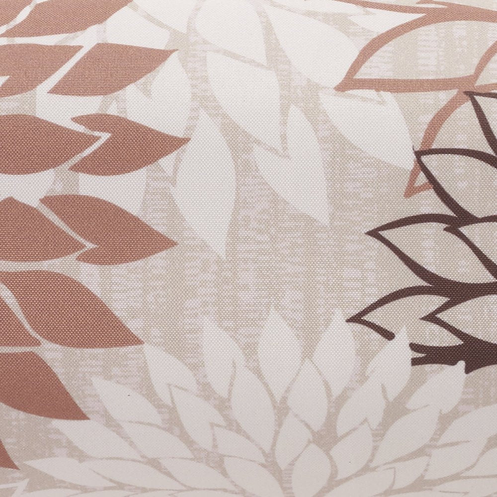 6" X 20" Brown Beige and Ivory Bolster Floral Indoor Outdoor Throw Pillow — view 3