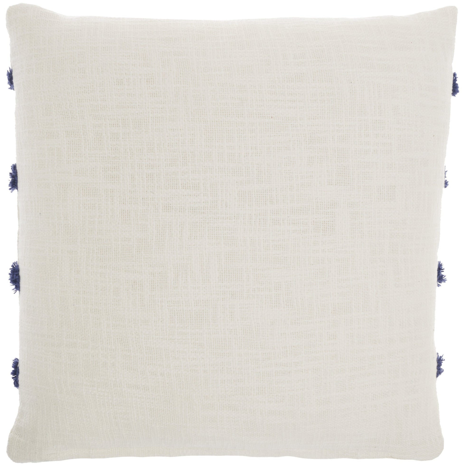 18" Blue and White Geometric Cotton Throw Pillow FurniFindUSA