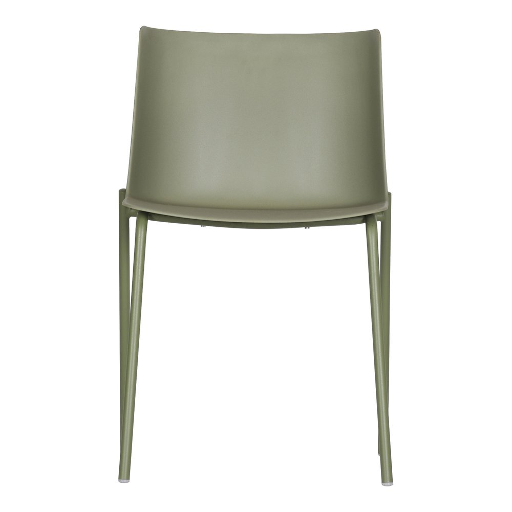 Set of Two Green Heavy Duty Plastic Outdoor Dining Chairs HomeRoots