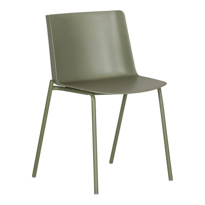 Set of Two Green Heavy Duty Plastic Outdoor Dining Chairs HomeRoots
