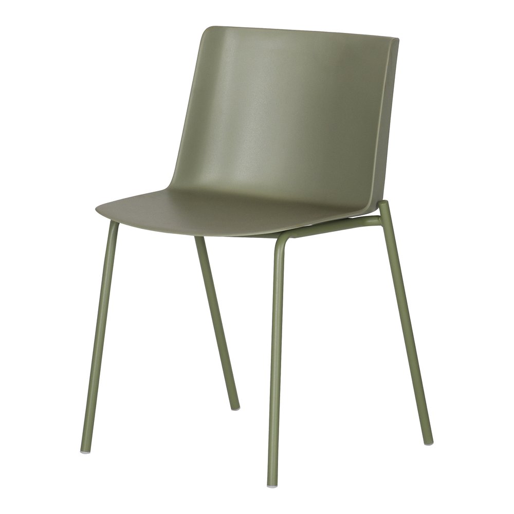 Set of Two Green Heavy Duty Plastic Outdoor Dining Chairs HomeRoots