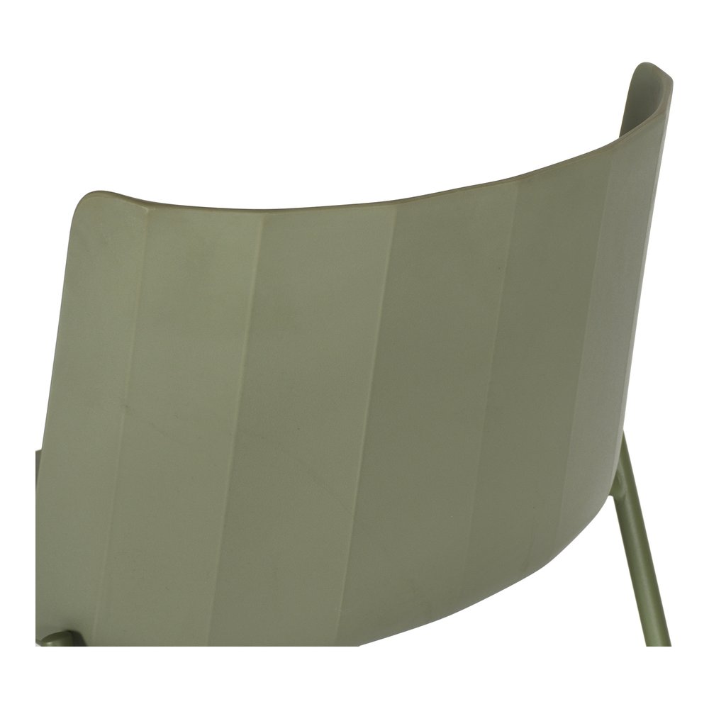 Set of Two Green Heavy Duty Plastic Outdoor Dining Chairs HomeRoots