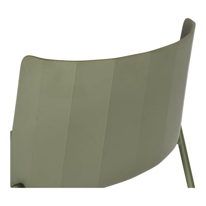 Set of Two Green Heavy Duty Plastic Outdoor Dining Chairs HomeRoots